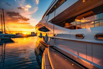 Zonsondergang bij de jachthaven van ARTemberaubend