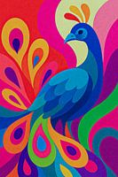 Peacock in Fiery Colour