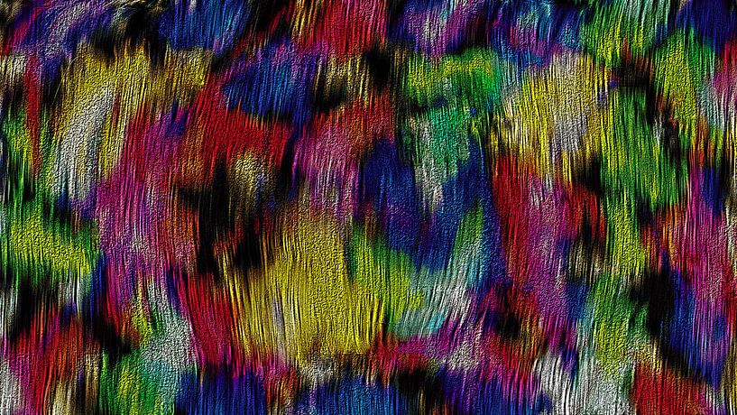 Rot blau gelb grün abstrakt von Maurice Dawson