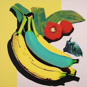 Bananen Poster Pop Art 02 van Team W 32 Gallery