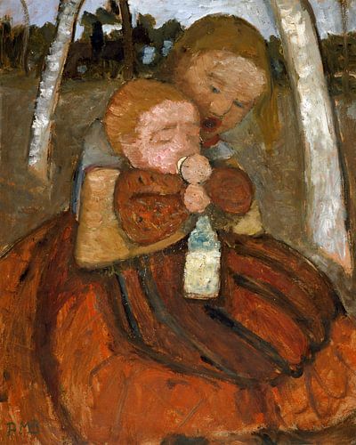 Paula Modersohn-Becker. Meisje met klein kind