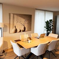 Photo de nos clients: Trois vases en faïence dans les tons de terre iv par Studio BB, sur toile