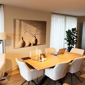 Customer photo: Three Earthenware Vases in Earth Tones iv by Studio BB, on canvas