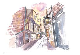 York Yorkshire Angleterre La scène de Shambles Street