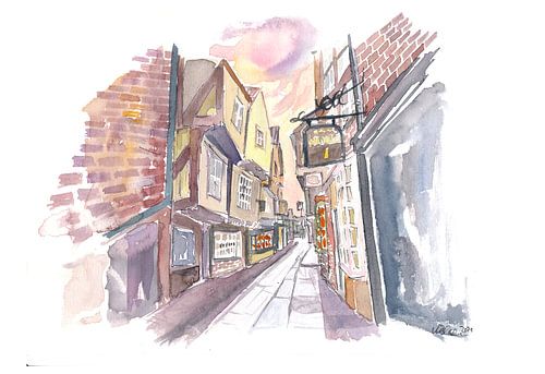 York Yorkshire Angleterre La scène de Shambles Street