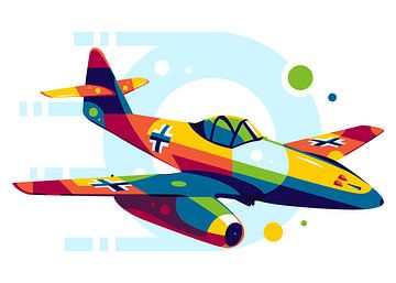 ME 262 Düsenjäger in Pop Art von Lintang Wicaksono