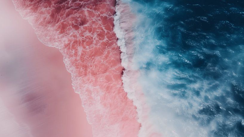 Pink Beach - Droneshot van Surreal Media