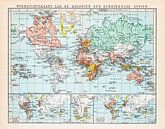 World map, colonies of Europe. Vintage map ca. 1900 by Studio Wunderkammer thumbnail