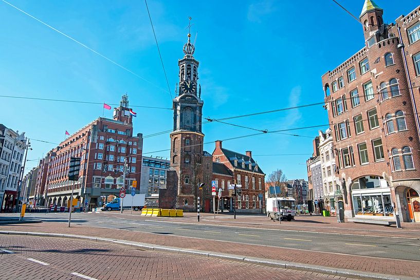 Stadtbild von Amsterdam mit dem Münzenturm von Eye on You