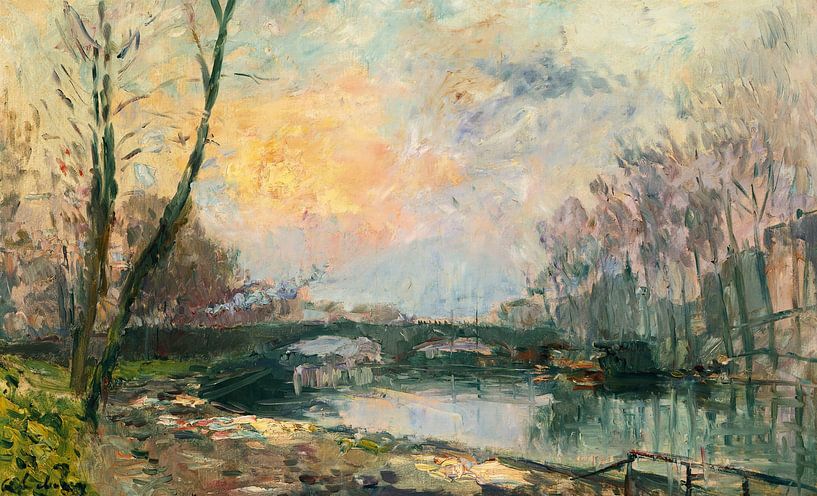 Albert-Charles Lebourg,View of the Seine, Paris by finemasterpiece