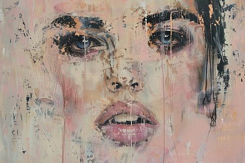 Abstraktes Porträt-Kunstwerk - Moderne Wanddekoration