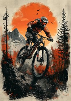 Defying Gravity: Mountain Biker's Leap of Courage
