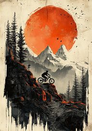 De zwaartekracht trotseren: Moedige sprong van een mountainbiker van Jaudat Efendi