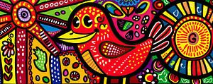 Peinture oiseau coloré | VogelFestijn