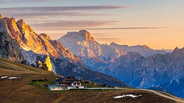 Zonsopkomst op de Giaupas, Dolomieten, Italië van Henk Meijer Photography