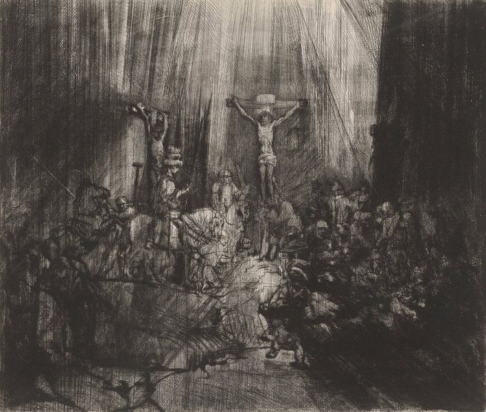 The Three Crosses, Rembrandt van Rijn by Rembrandt van Rijn