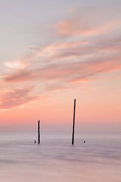 Sunset at the beach van Halma Fotografie