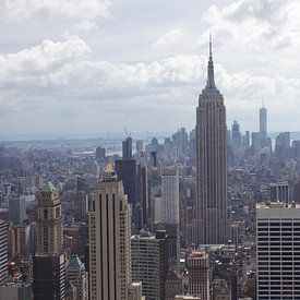 New-York City Manhattan Empire State Building view from Top of the Rock Rockefeller Center by Bastiaan Bos
