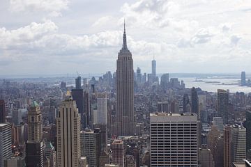 New-York City Manhattan Empire State Building view from Top of the Rock Rockefeller Center van Bastiaan Bos