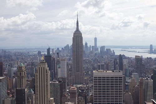 New-York City Manhattan Empire State Building view from Top of the Rock Rockefeller Center