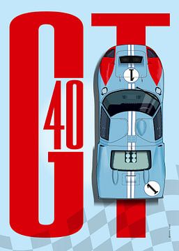 GT40 Ken Miles Top Tribute van Theodor Decker