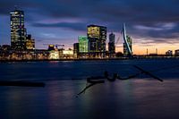 Rotterdam Skyline Zonsondergang