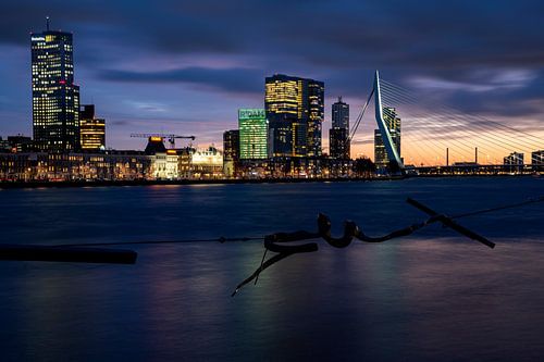 Rotterdam Skyline Zonsondergang