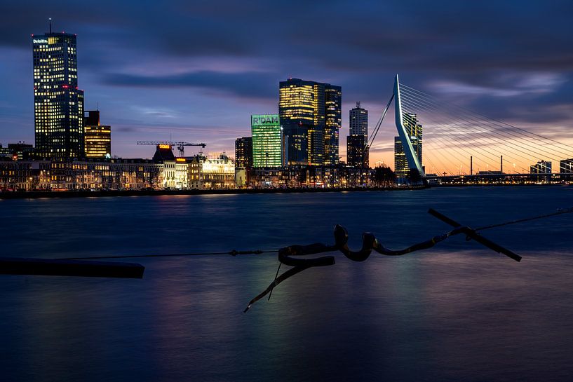 Rotterdam Skyline Zonsondergang van TVS Photography