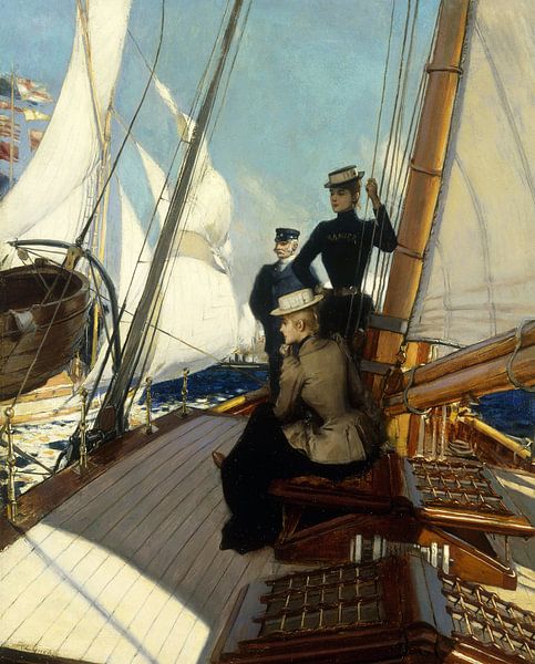 Albert Lynch,An afternoon at sea by finemasterpiece