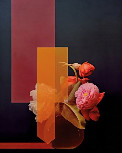 Neonblumen, zeitgenössische Kunst