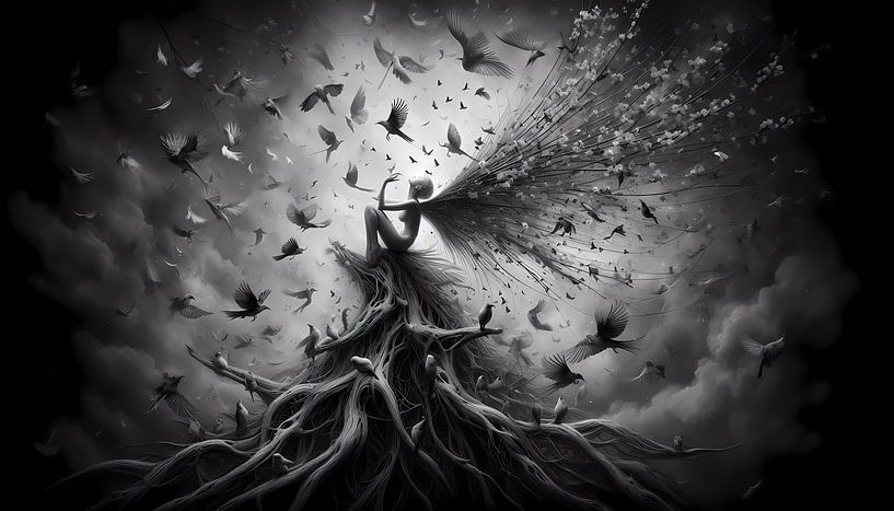 Fée noire et fée blanche - Nature, vie et mort par ButterflyPix