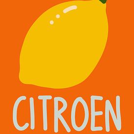 Kinderposter Zitrone – Obstillustration für das Kinderzimmer von Jun-Yi Lee