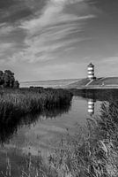 Pilsum Germany's lighthouse in black and white