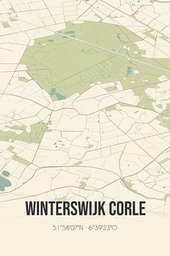 Alte Karte von Winterswijk Corle (Gelderland) von Rezona