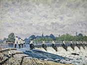 Molesey Weir, Hampton Court, Alfred Sisley... van Meesterlijcke Meesters thumbnail
