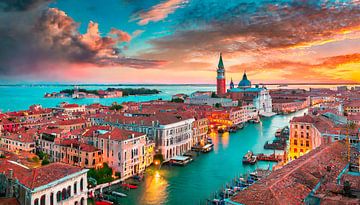 Venedig mit Sonnenuntergang von Mustafa Kurnaz