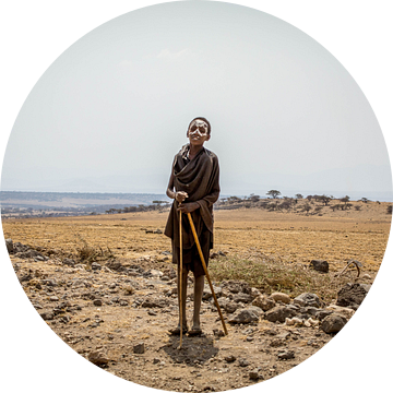 Masai op de Serengeti van Julian Buijzen