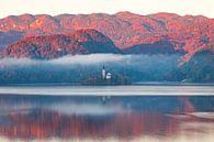 Herfst - Meer van Bled Slovenië van John Reinhard thumbnail