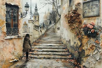 Paris Montmartre - Paysage urbain romantique