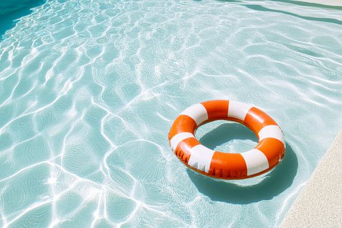 Schwimmring im klaren Wasser