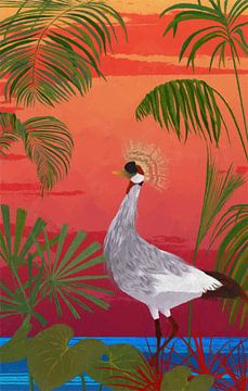 Der gekrönte Kranich von Richard Laschon