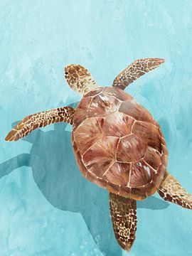 Ocean Deep Turtle II, Isabelle Z by PI Creative Art