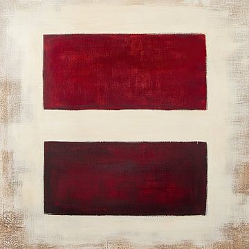 Beige Rood | Depth of Red Embrace van ARTEO Schilderijen