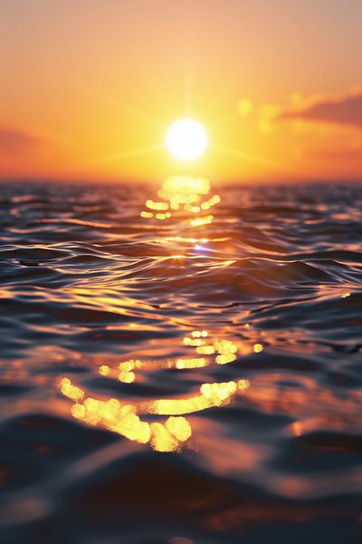 Abendhimmel über dem Meer von fernlichtsicht