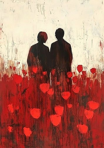 Figuren in Rot von Zen und Mehr