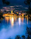 Promenade von Riva del Garda in der Nacht am Gardasee von Daniel Pahmeier Miniaturansicht