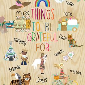 Collage on wood - Things to be grateful for by Green Nest