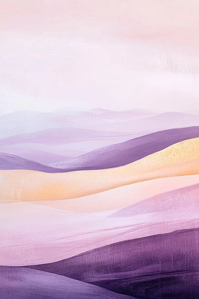 Gentle hills in pastel colours by Poster Art Shop