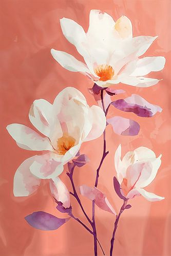 Magnolien in Koralle Nr. 3