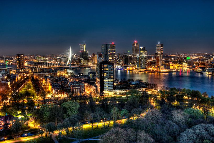 HDR Rotterdam skyline von W J Kok